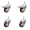Service Caster 3.5 Inch SS Maroon Poly 10mm Threaded Stem Caster Total Lock Brake SCC, 2PK SSTSTTL20S3514-PPUB-MRN-M1015-2-S-2 - alternate 1